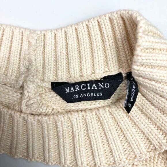 MARCIANO Cable Knit Open Back Choker Sweater Dress Sz XS - Picture 4 of 4